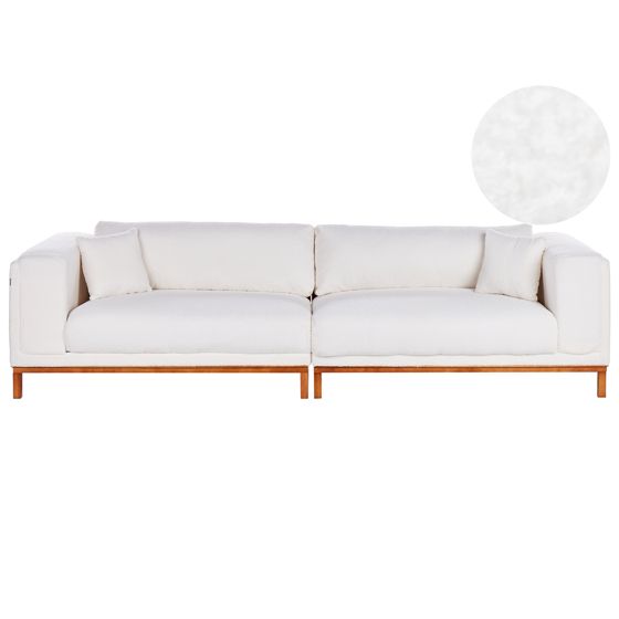 Sofa 4 personers VENG Boucle Cremehvid
