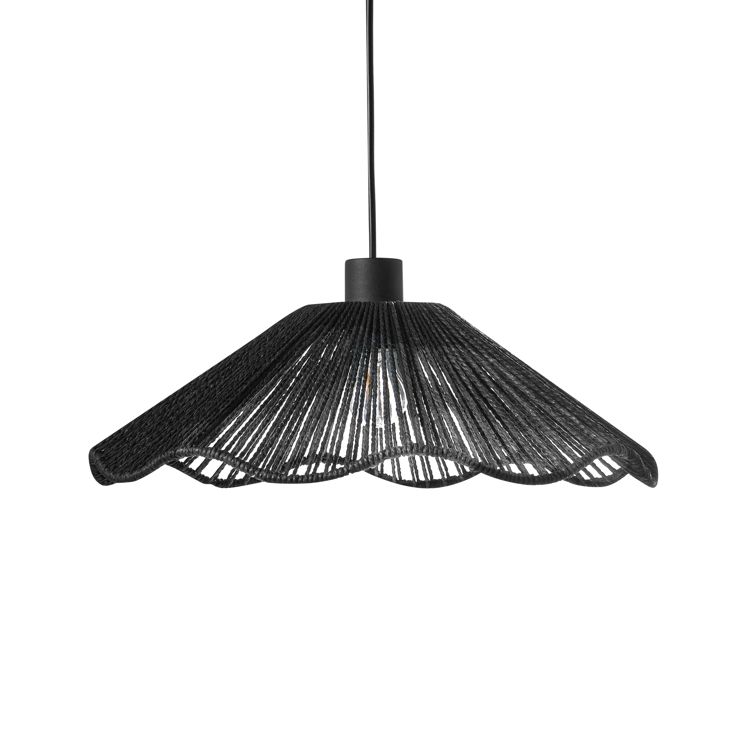 Loftlampe MIGORI Papir Sort