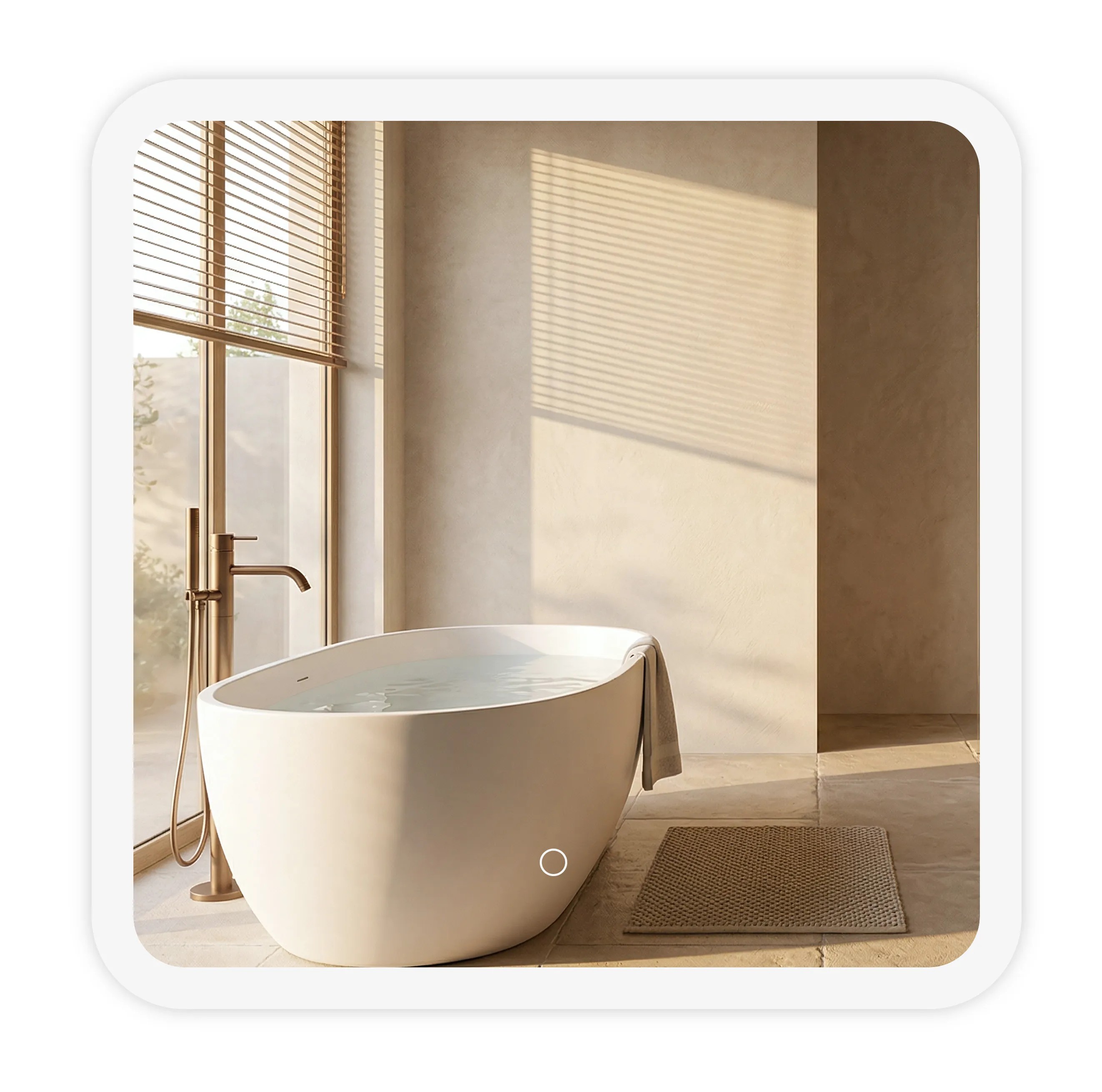 REA spejl TOP-2 70X70 70x70 Led Gennemsigtig 70x70x2cm