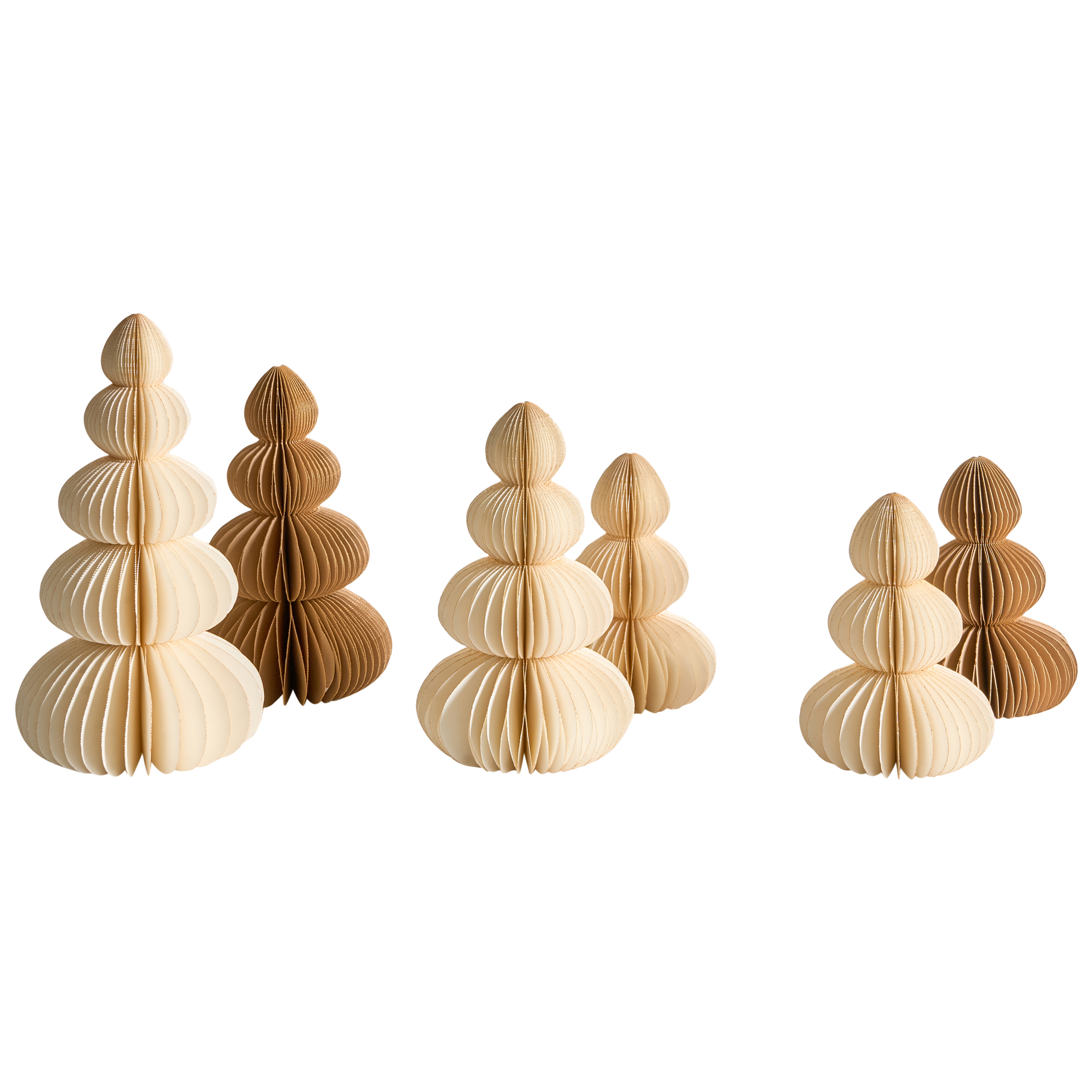 Juledekorationssæt med 6 dele RANELVA 14/19/25 cm Juletræ Brun/beige