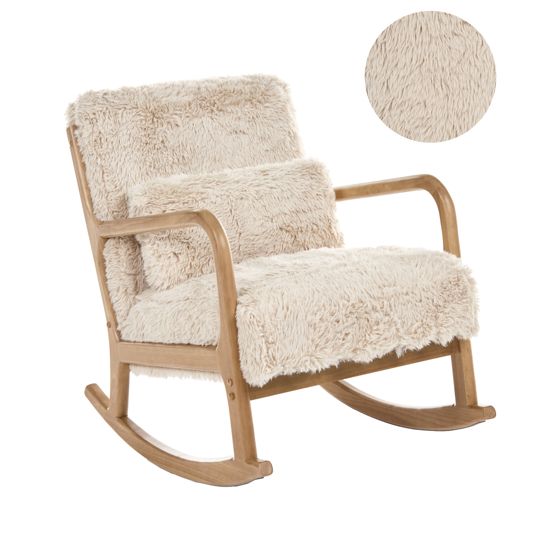 Gyngestol SKOVDE Kunstig pels Lys Beige