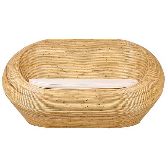 Havesofa 2 personers MAIORI Rattan Naturlig