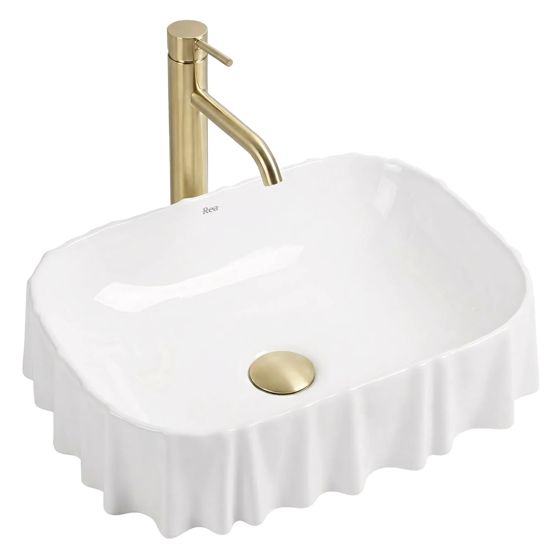 REA bordmonteret håndvask Atria Hvid, 50x40x1,4cm
