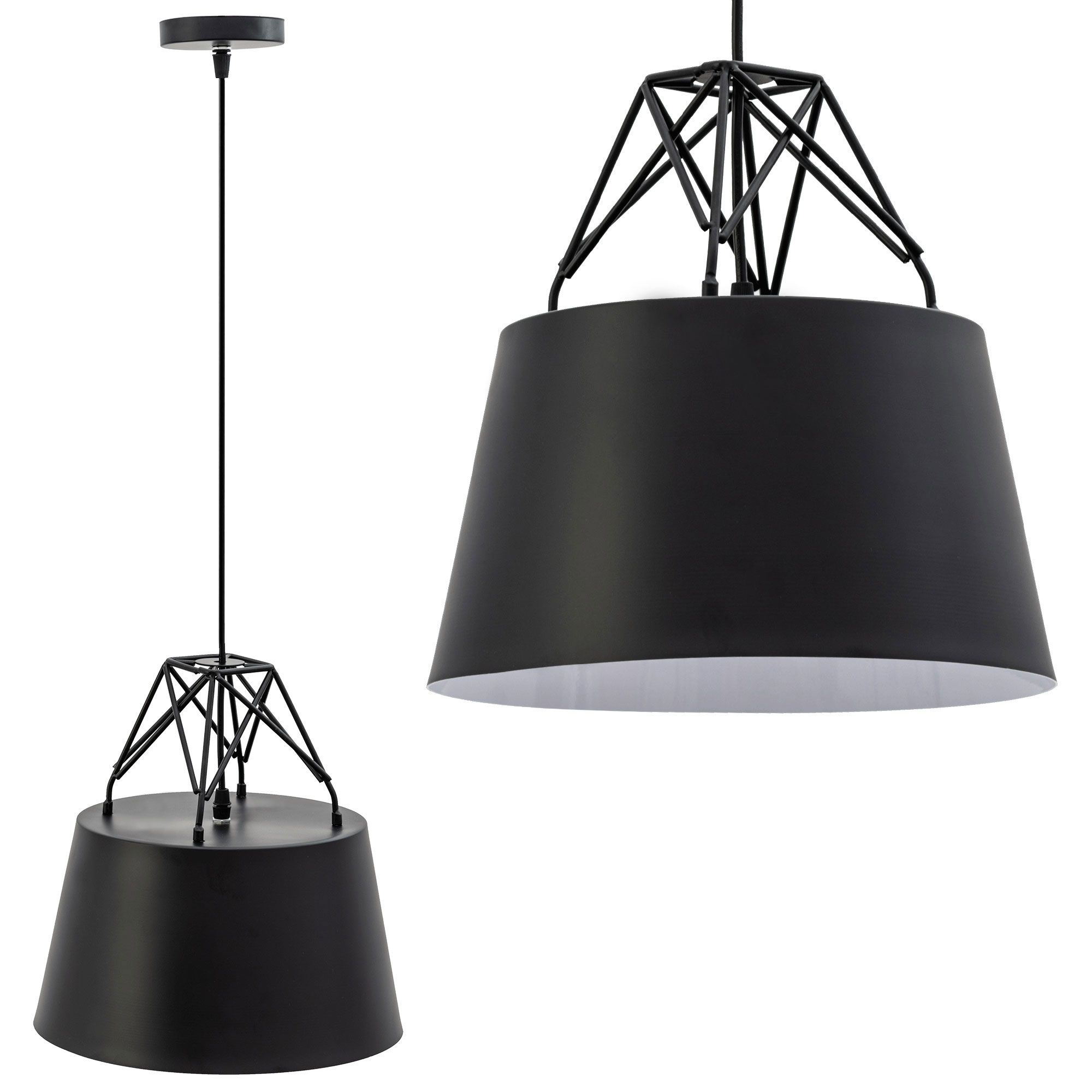 TOOLIGHT hængende loftlampe APP422-1CP Sort 17x30x29cm