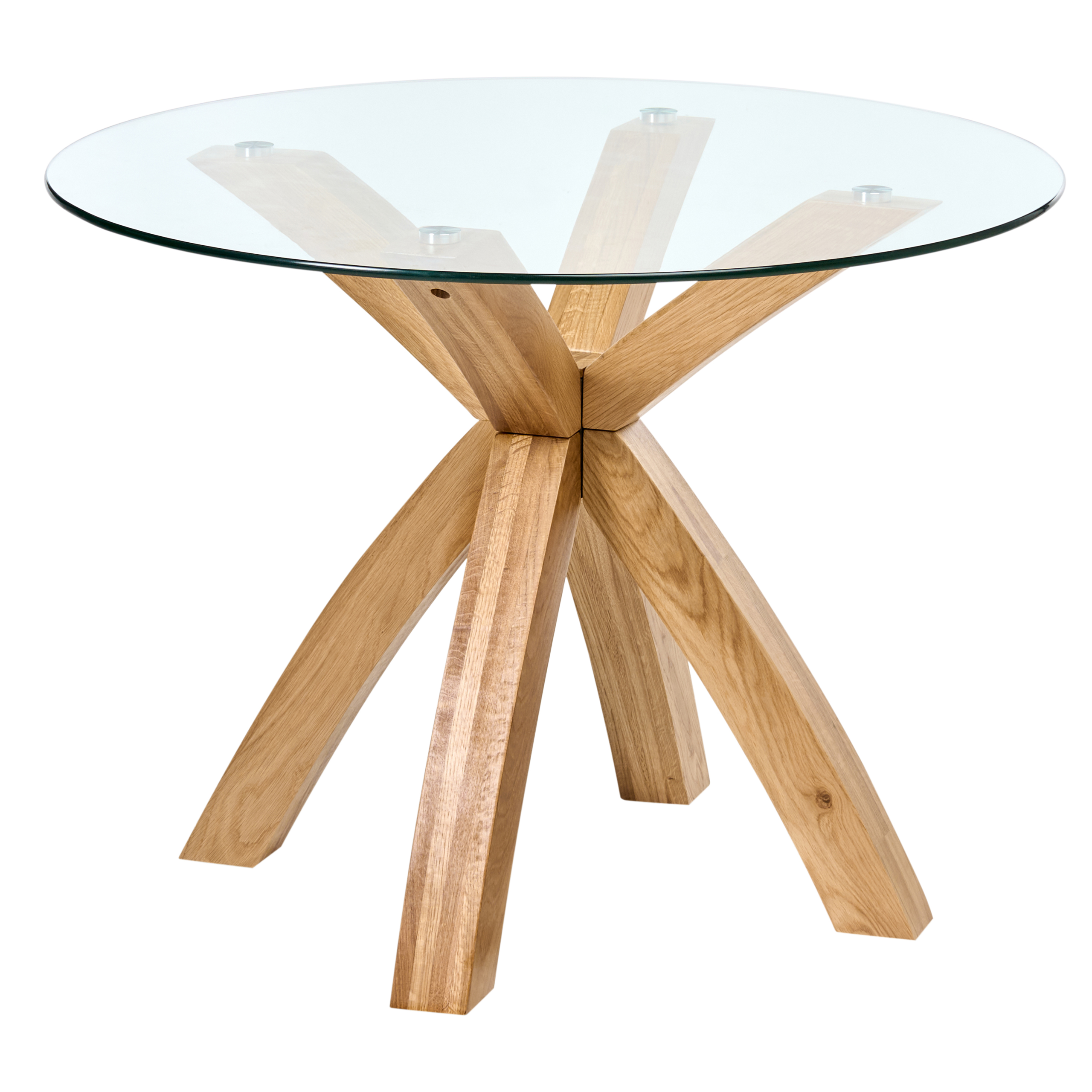 Spisebord YAPP Lysebrun 100 cm 100 cm Hærdet glas