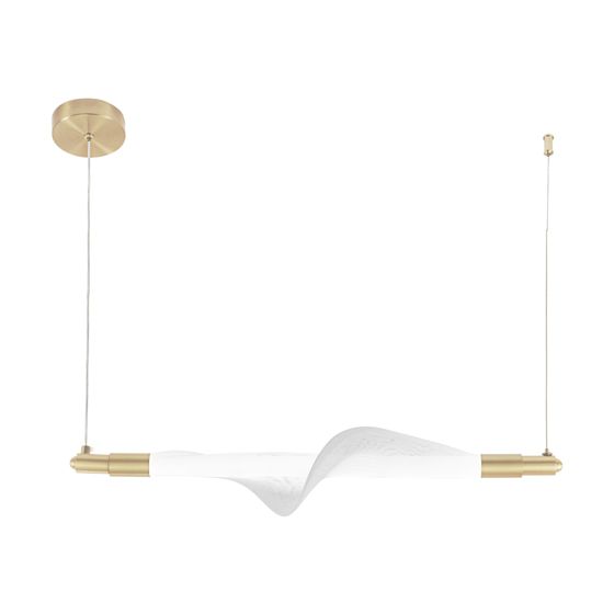 TOOLIGHT hængende loftlampe LED G011-CP LINE Hvid/Guld 62x62x103cm