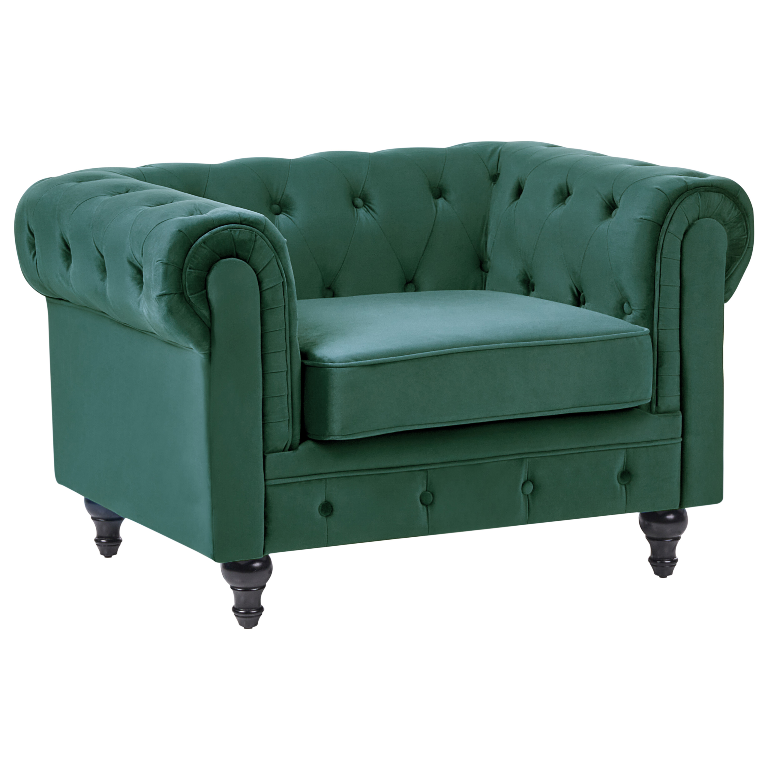 Lænestol CHESTERFIELD Velour Grøn