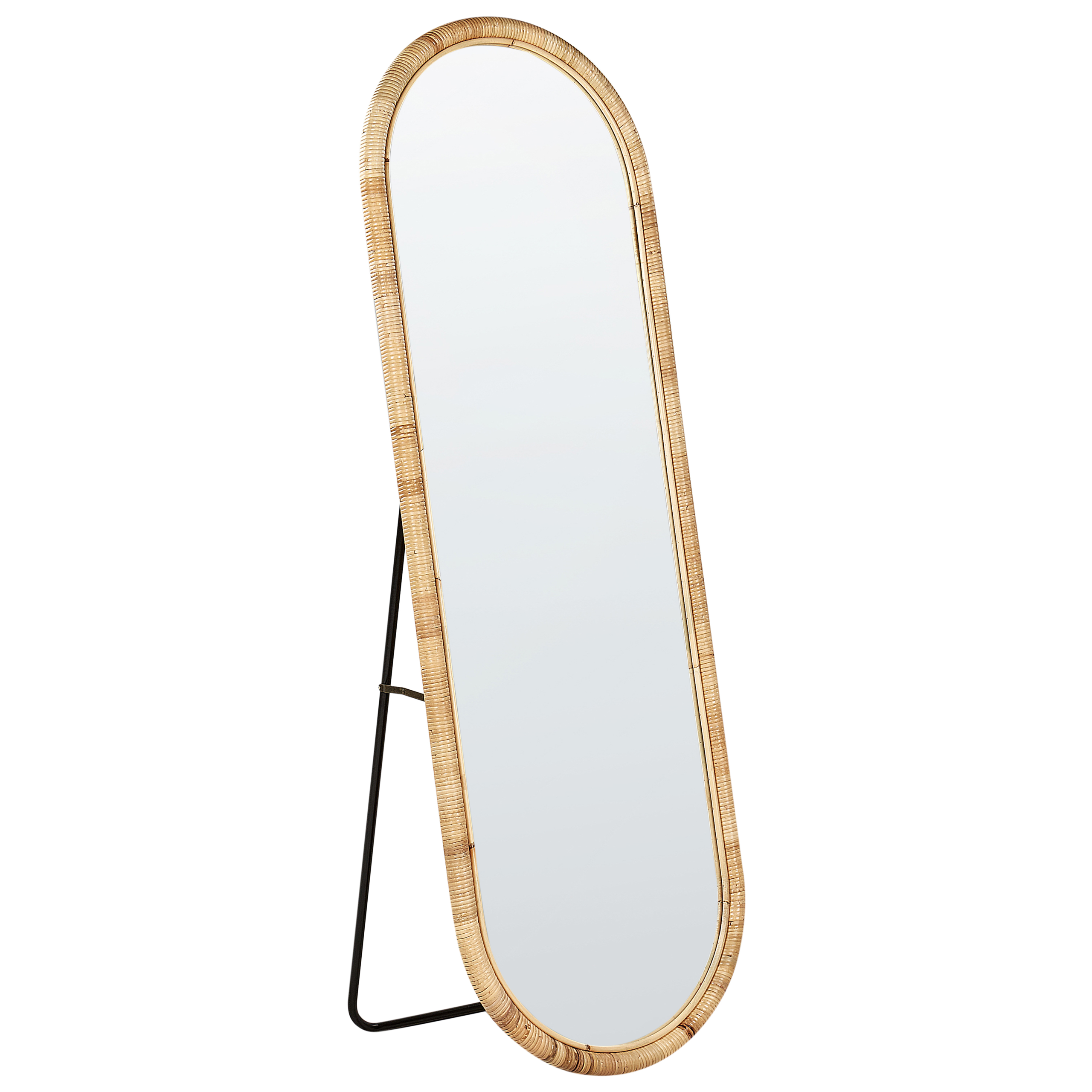 Stående spejl MONTOT 150 cm Rattan Naturlig