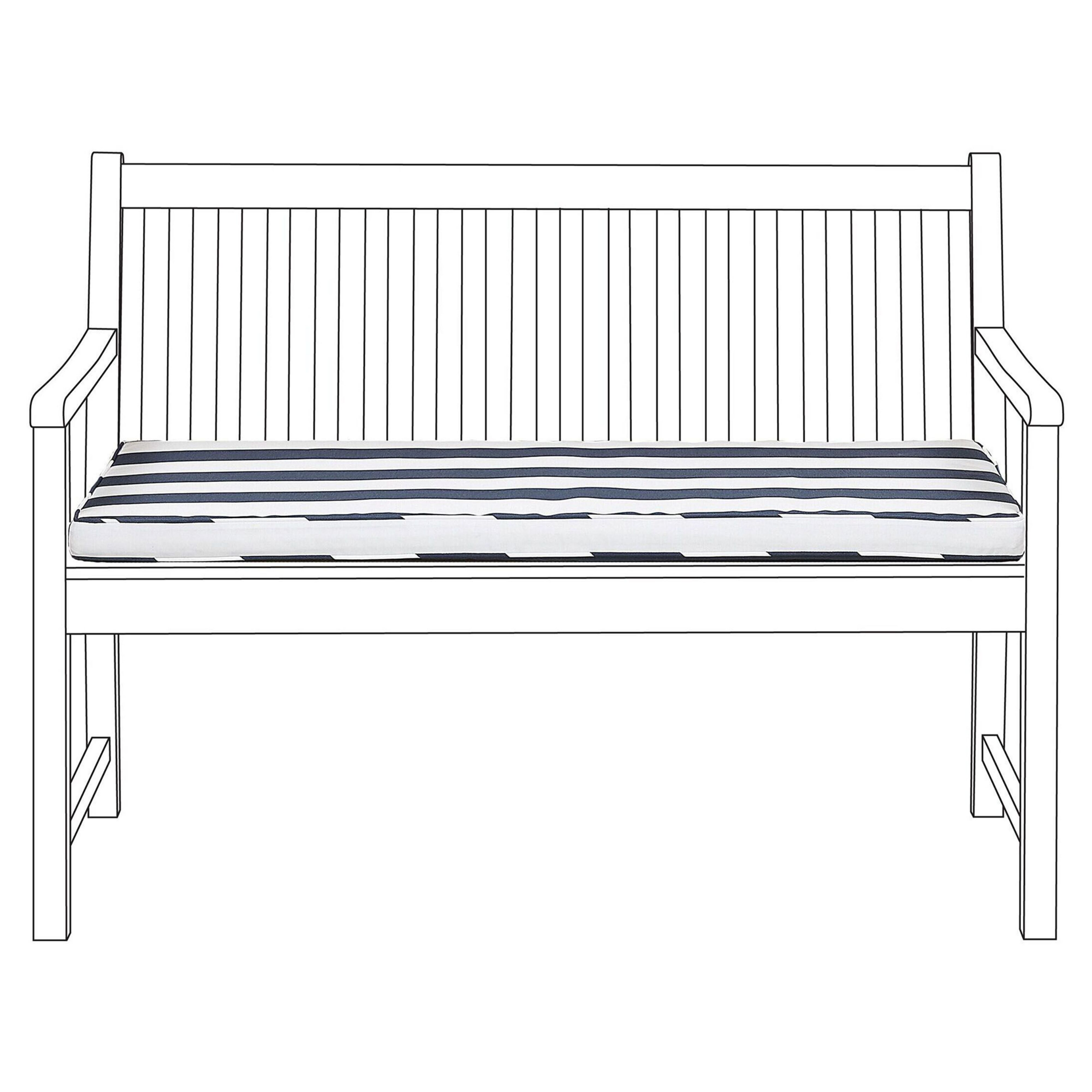Siddehynde til bænk VIVARA 112 x 54 cm Navy Blå