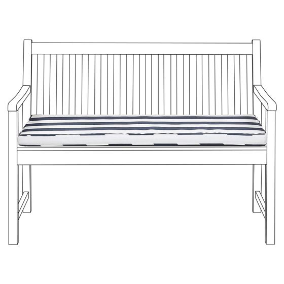 Siddehynde til bænk VIVARA 112 x 54 cm Navy Blå
