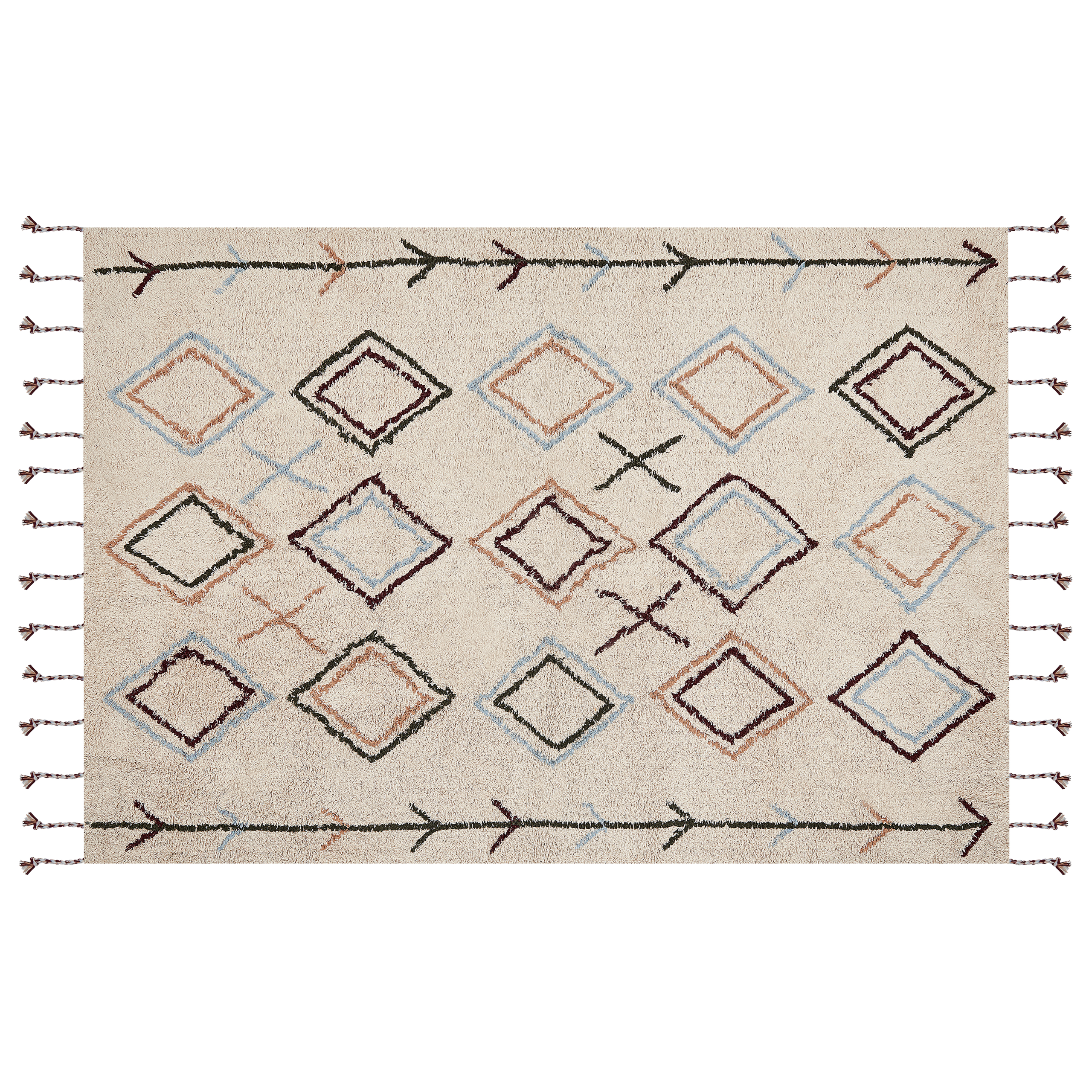 Gulvtæppe CORUM Beige 160 x 230 cm Bomuld