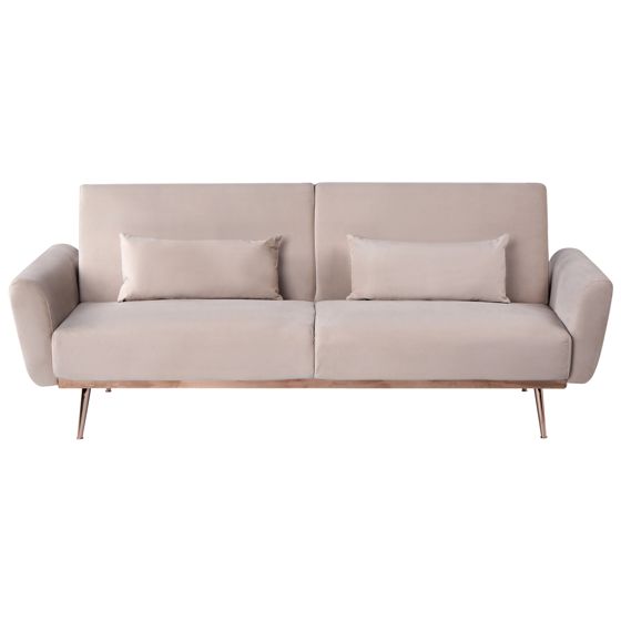 Sovesofa 3 personers EINA Velour Brungrå