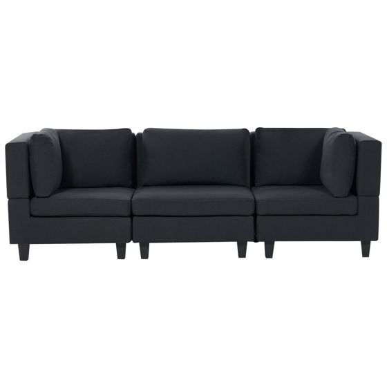 Modulsofa 3 personers UNSTAD Sort