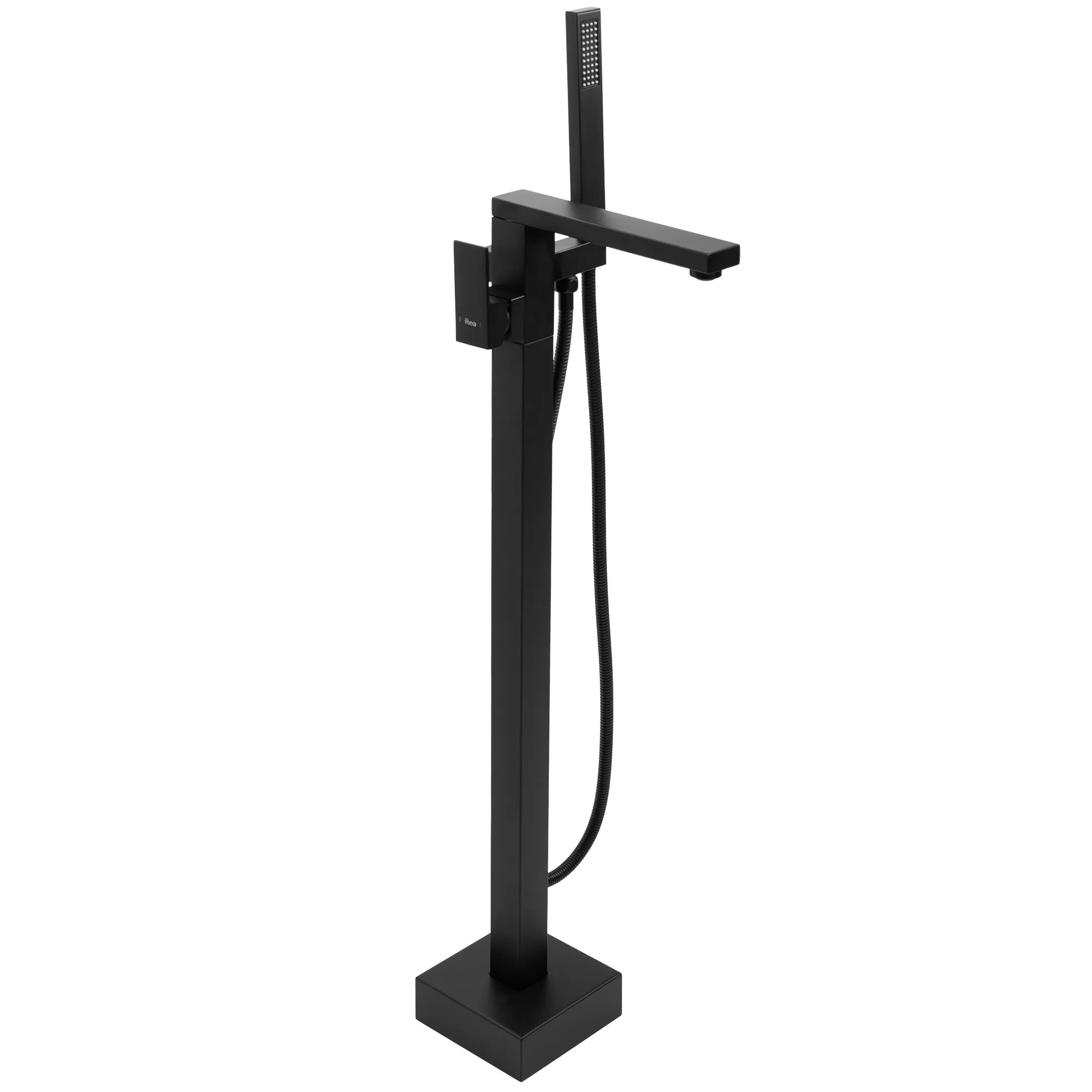 REA gulvmonteret badekarsarmatur ST005 TERY Sort, 26x15x88,5cm