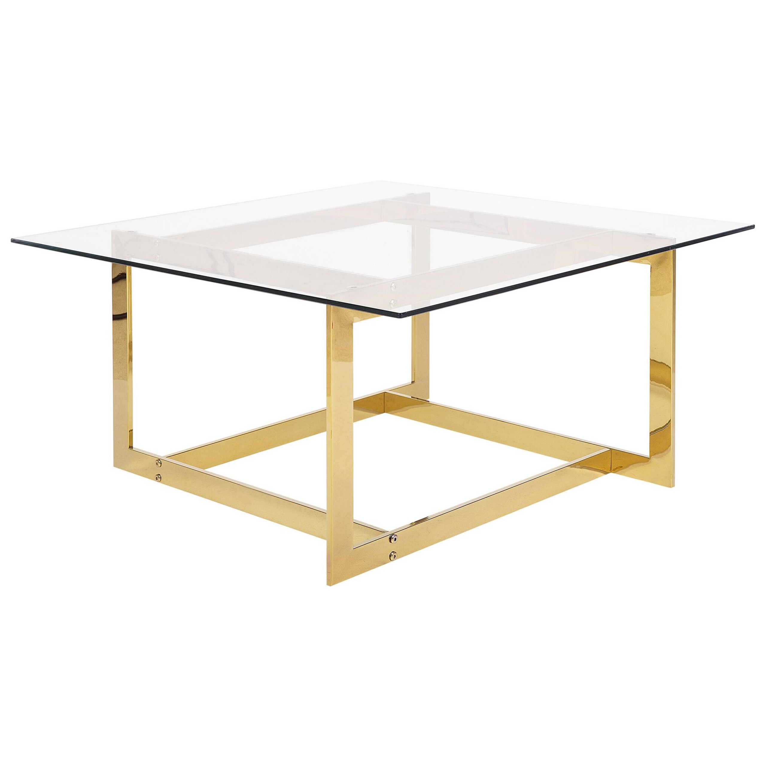 Sofabord CRYSTAL Hærdet glas Guld