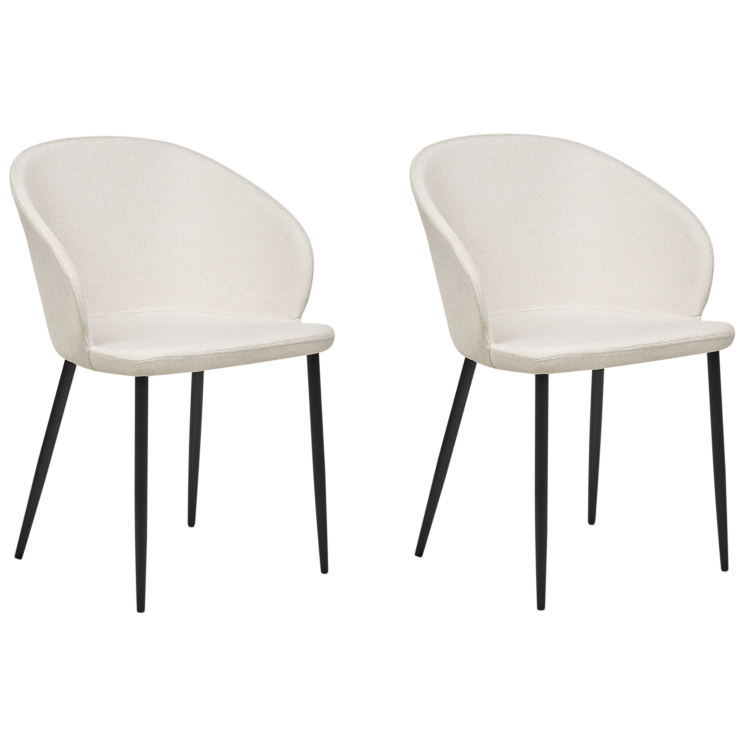 Sæt med 2 spisebordsstole MASON Lys Beige