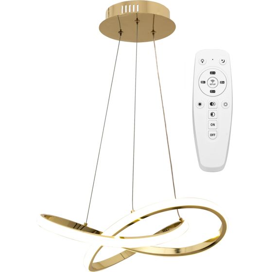 TOOLIGHT hængende loftlampe APP390-CP LED Guld 9x44,5x90cm