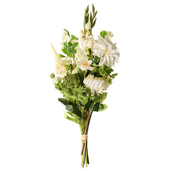 Kunstig blomsterbuket LOURO 70 cm Hvid