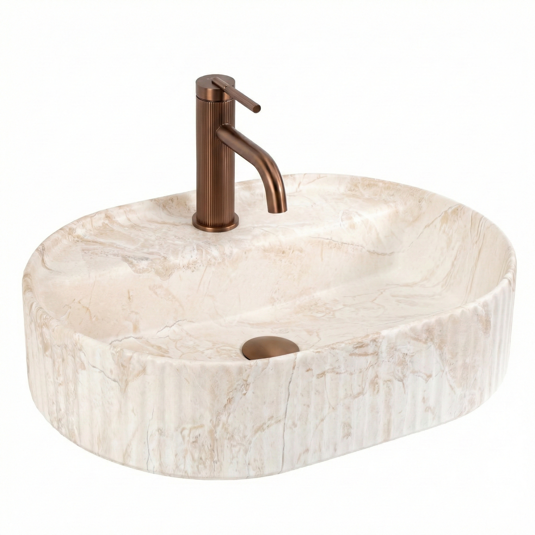 REA bordmonteret håndvask Marcela 50 Saturn Beige, 50x36x13,5cm