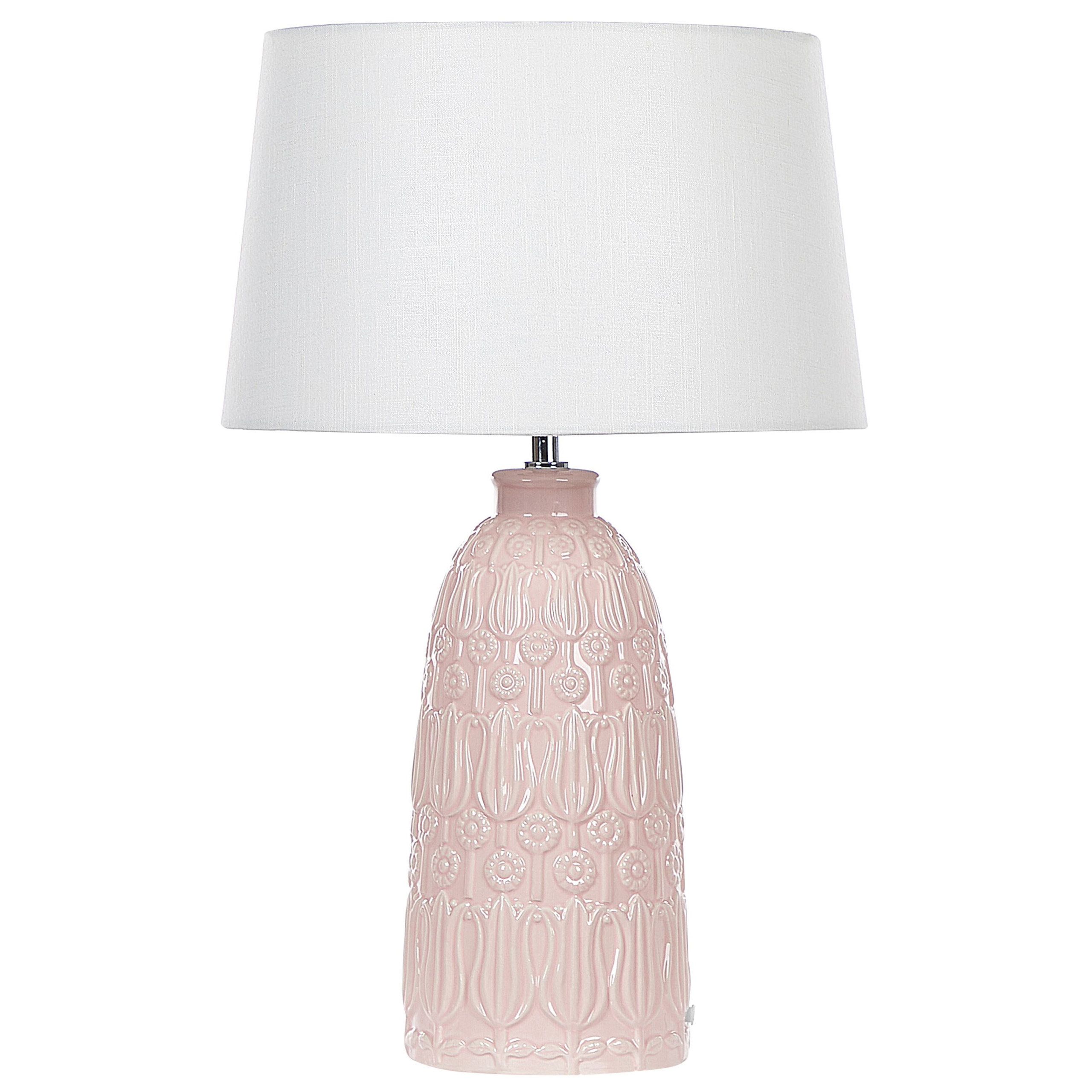 Bordlampe ZARIMA Keramik Lyserød
