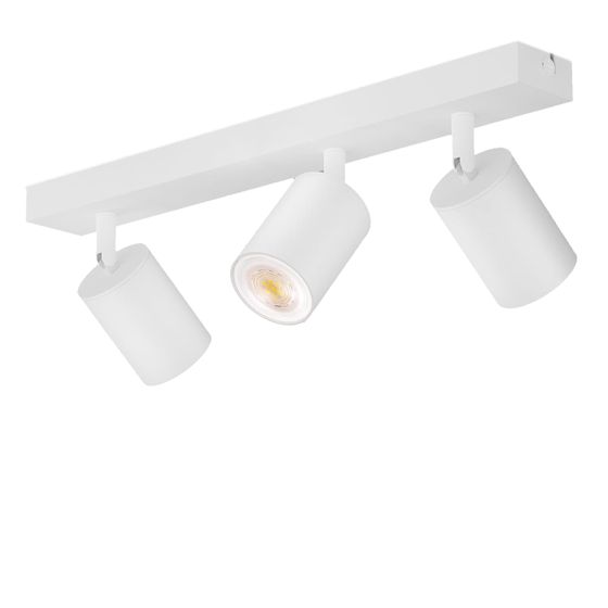 NETTLIFE 3 spotlights, maks. 25W GU10, hvid loftslampe 350° drejelig, moderne til entré, stue, køkken