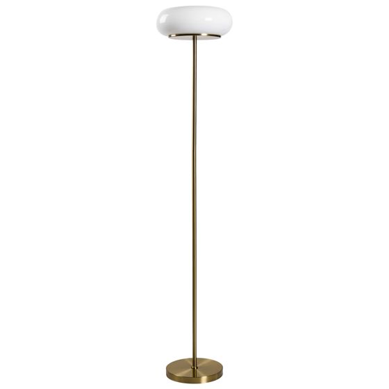 LED-gulvlampe NITH Med dæmpning Glas Hvid