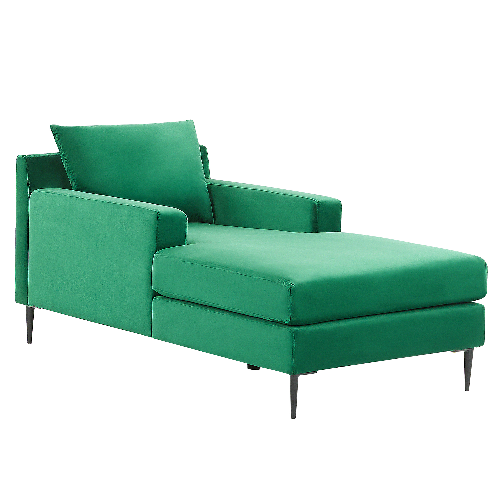 Chaiselong GUERET Velour Grøn