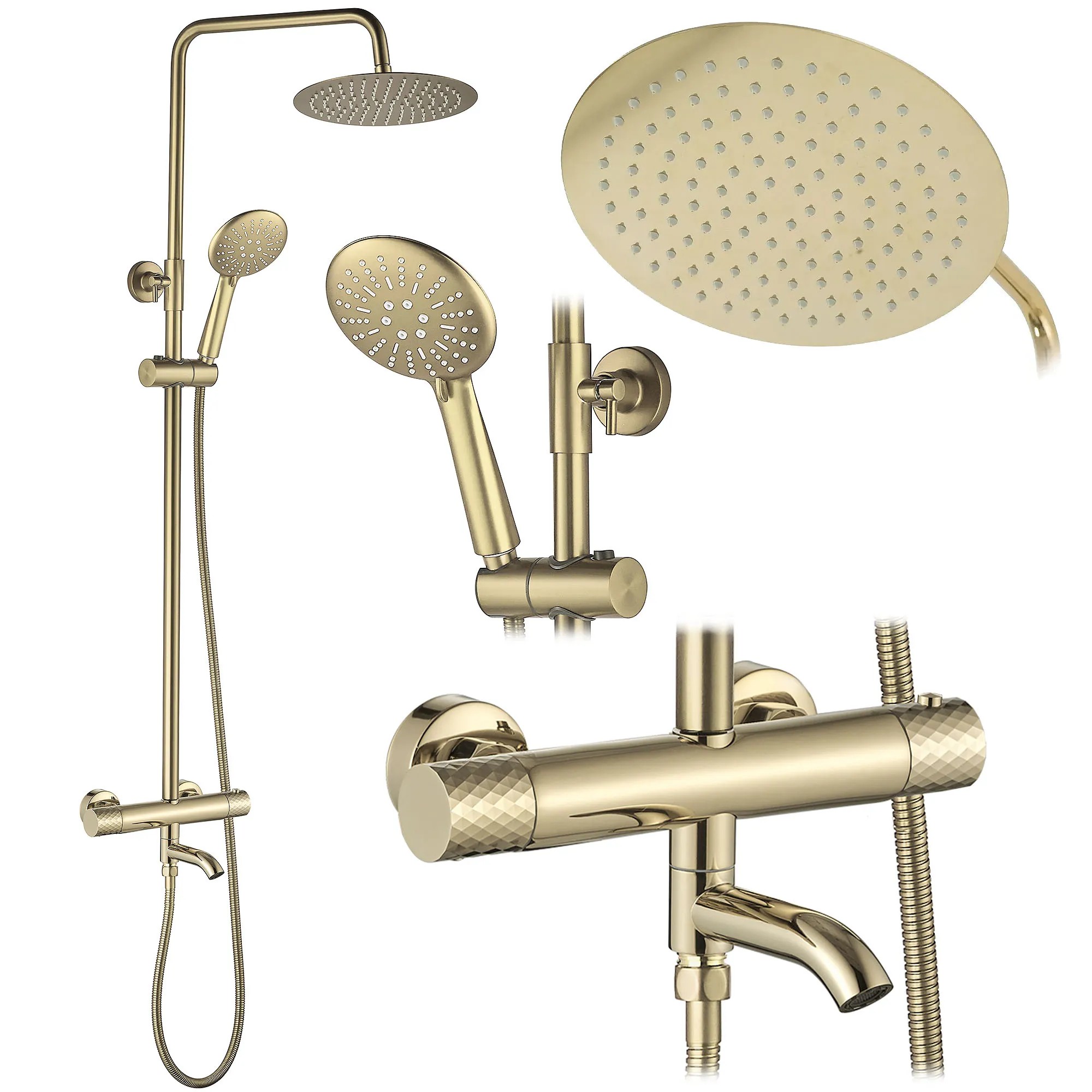 REA brusesæt Lungo Diamond Guld, 27x34,5x117cm