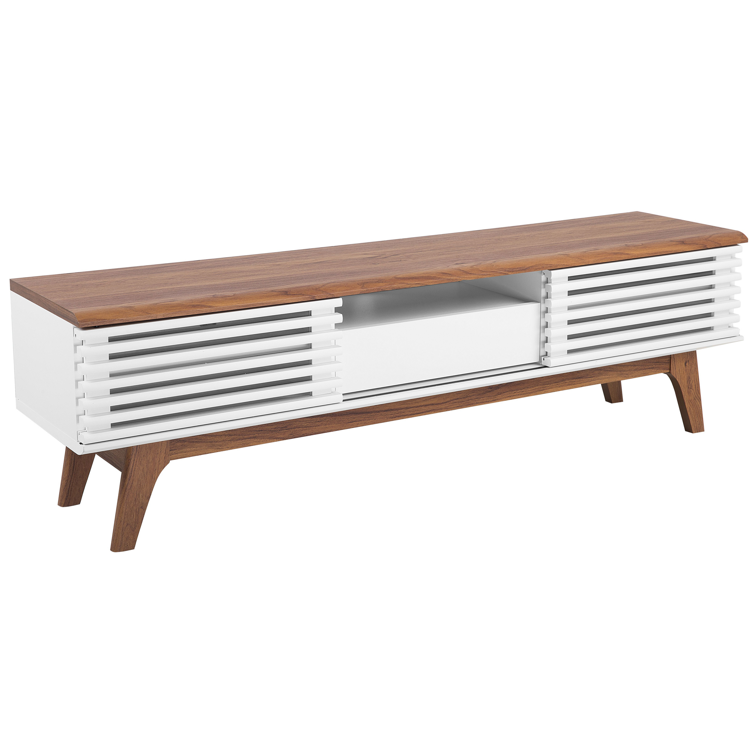 TV-bord DETROIT Brun/hvid