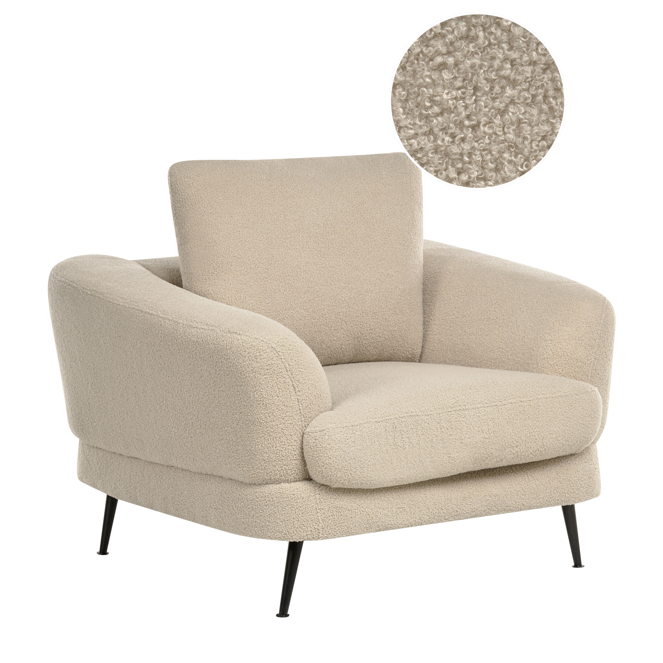 Lænestol KJAER Boucle Lys Beige