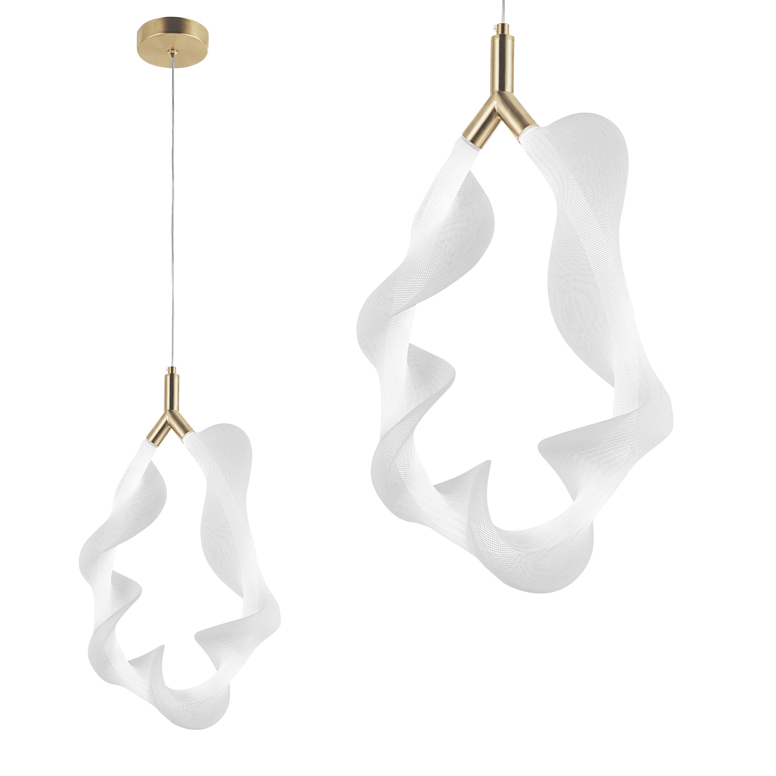 TOOLIGHT hængende loftlampe LED G013-1CP Hvid/Guld 40x23x40cm