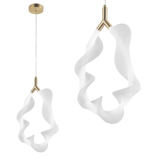 TOOLIGHT hængende loftlampe LED G013-1CP Hvid/Guld 40x23x40cm