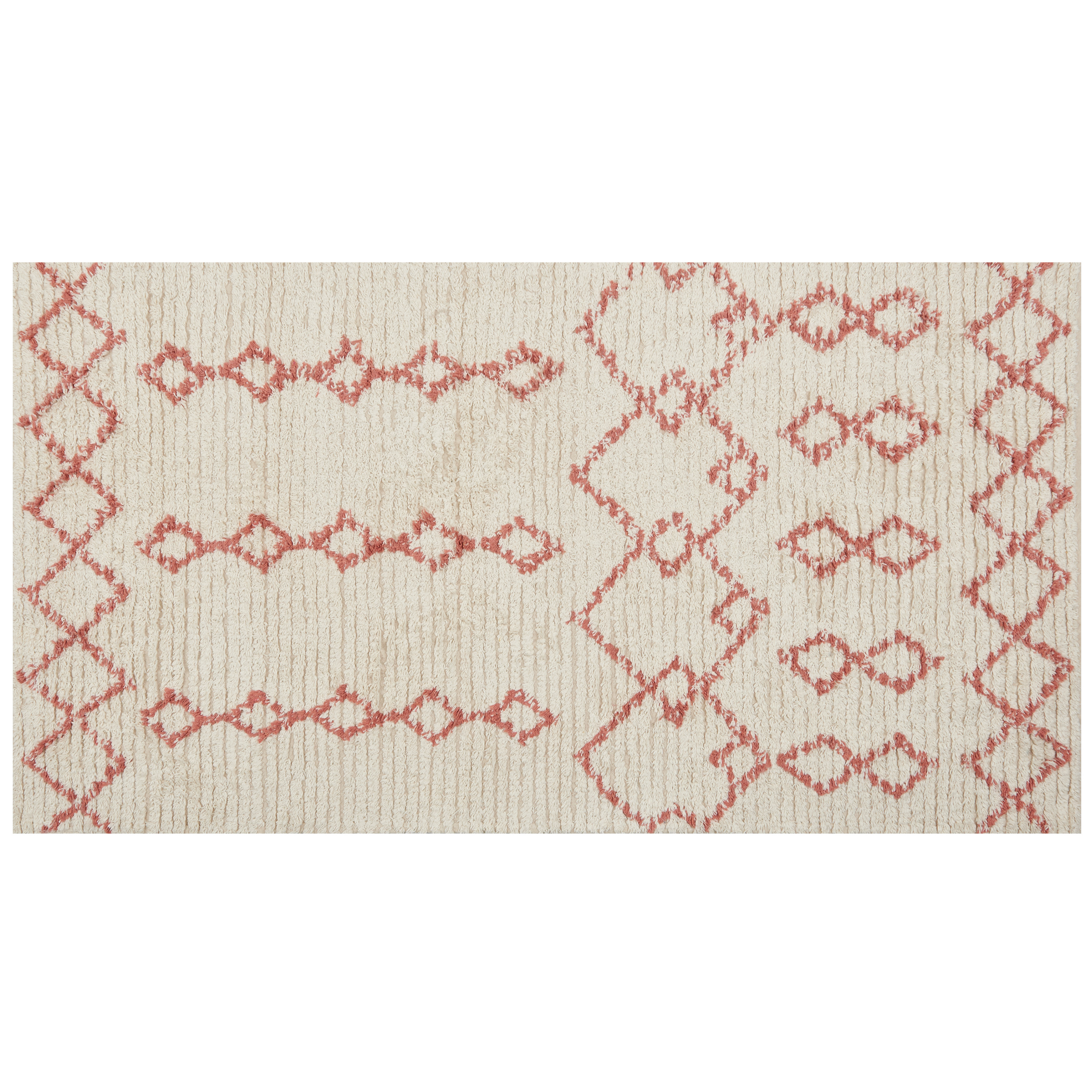 Gulvtæppe BUXAR Beige 80 x 150 cm Bomuld