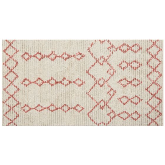 Gulvtæppe BUXAR Beige 80 x 150 cm Bomuld