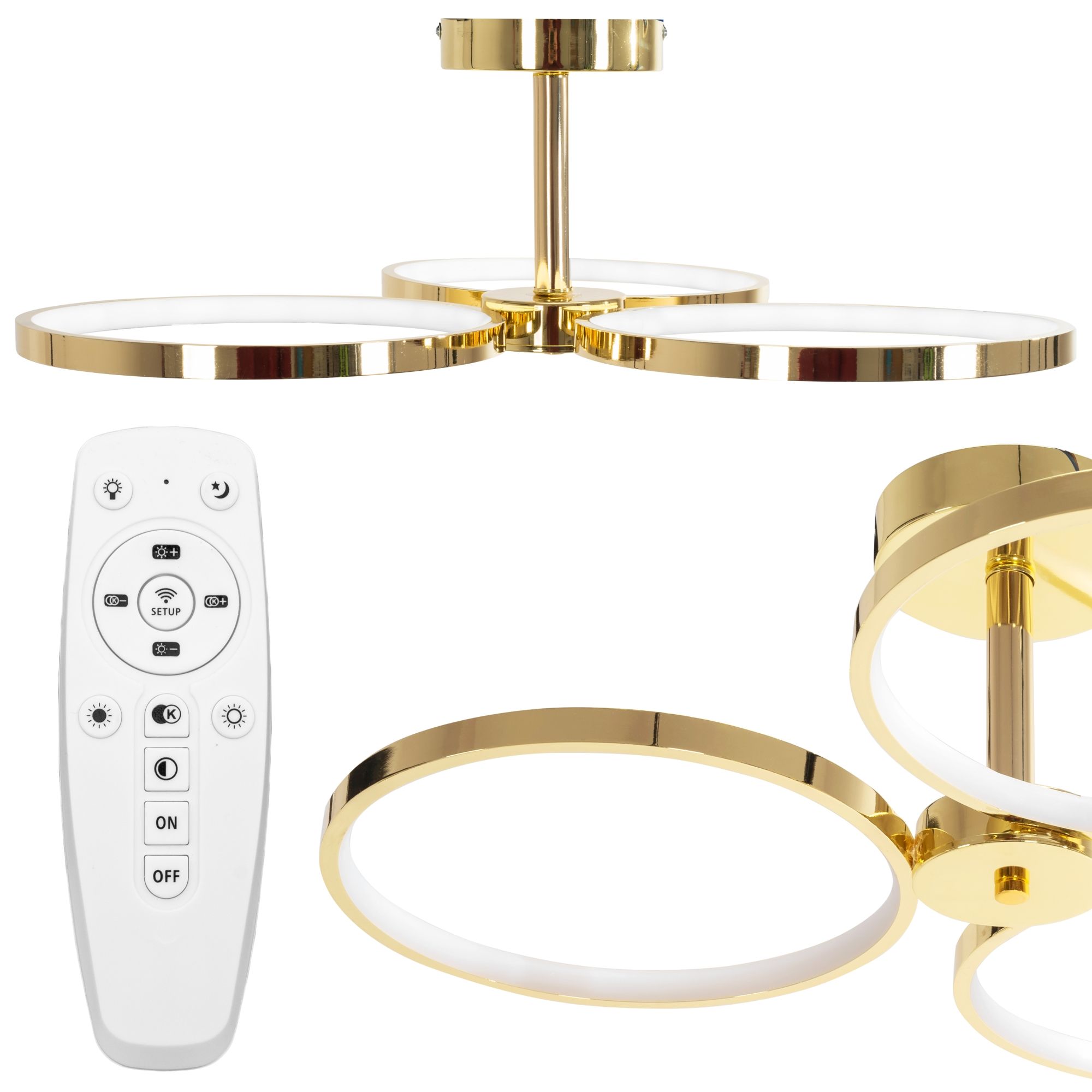 TOOLIGHT hængende loftlampe APP993-C LED Guld 63x66x24cm