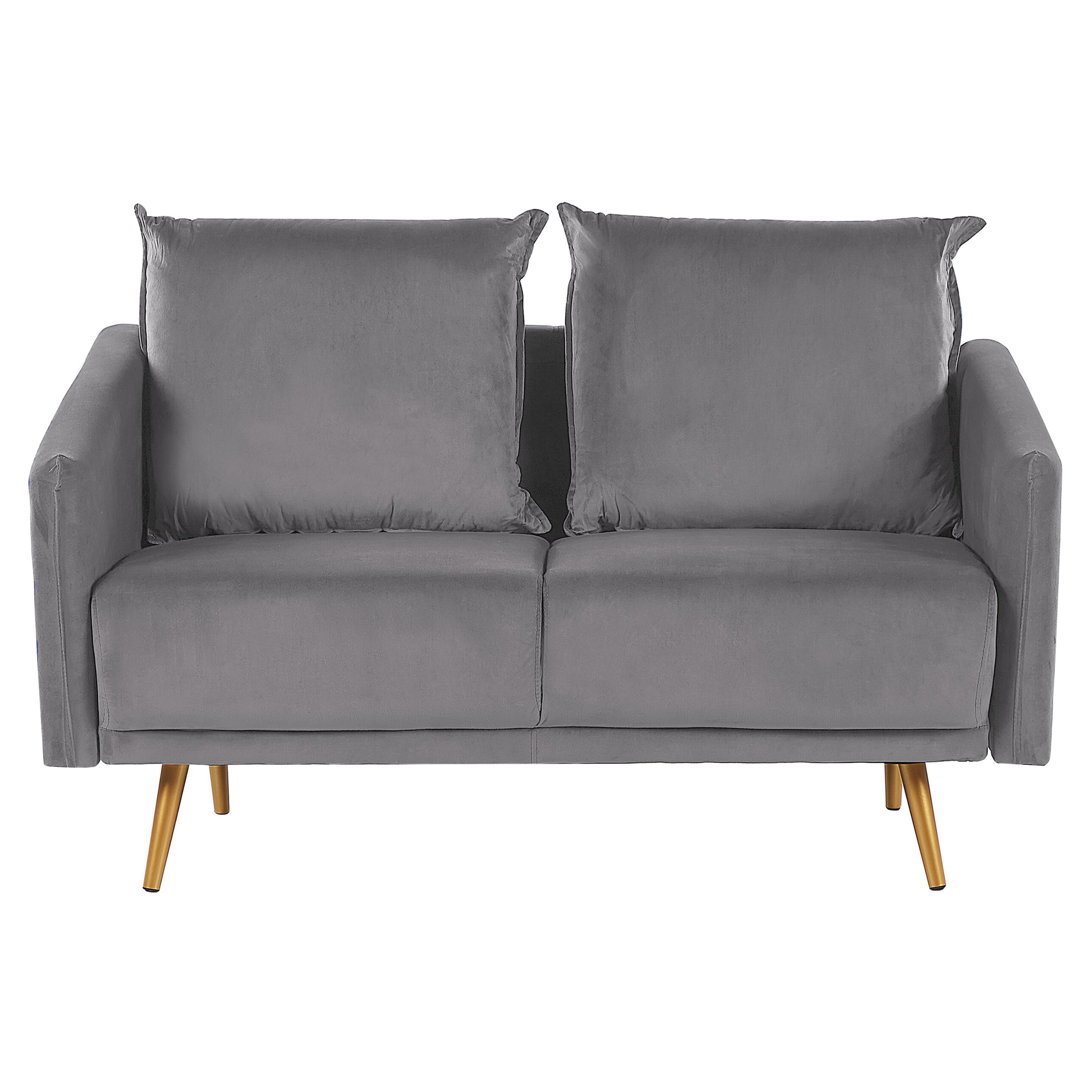 Sofa 2 personers MAURA Velour Grå