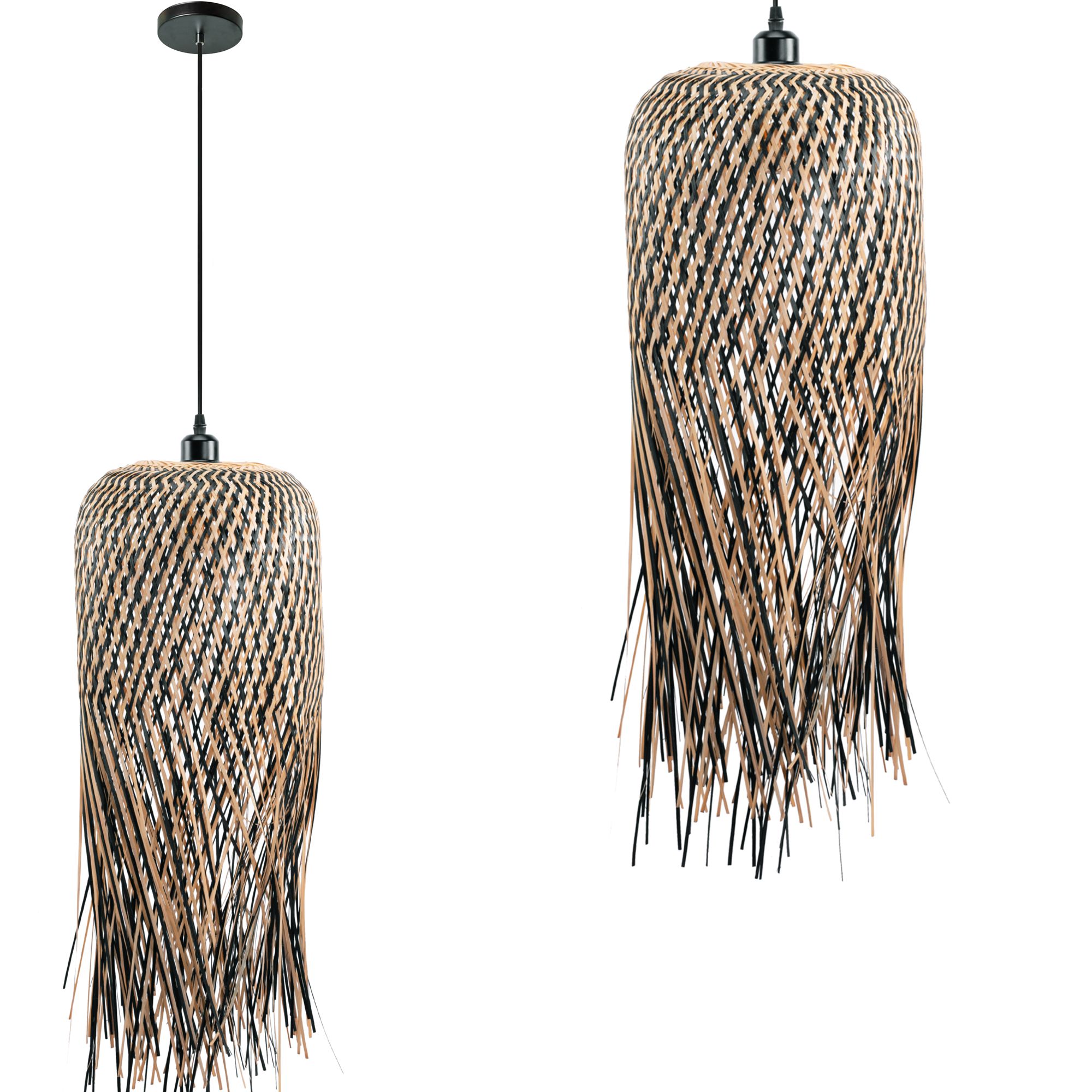 TOOLIGHT hængende loftlampe APP1276-1CP Sort 75x30x75cm