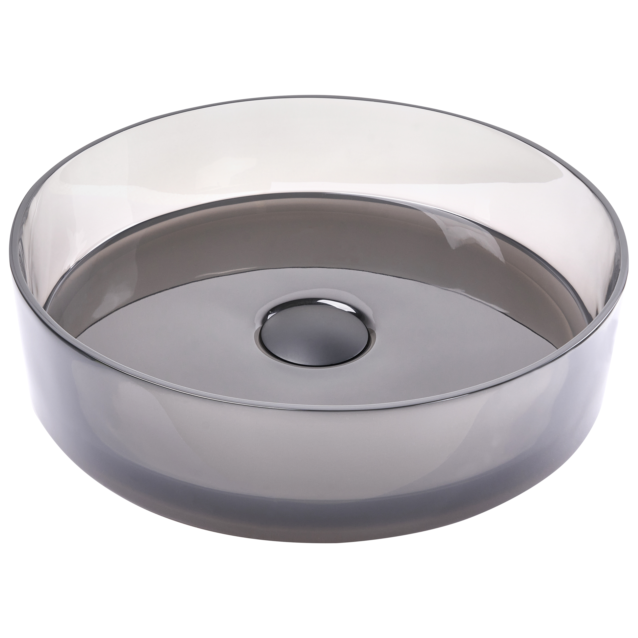 Vask til bordplade TOLOSA ⌀ 36 cm Fast overflade Sort