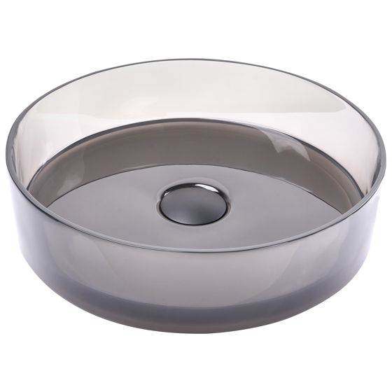 Vask til bordplade TOLOSA ⌀ 36 cm Fast overflade Sort