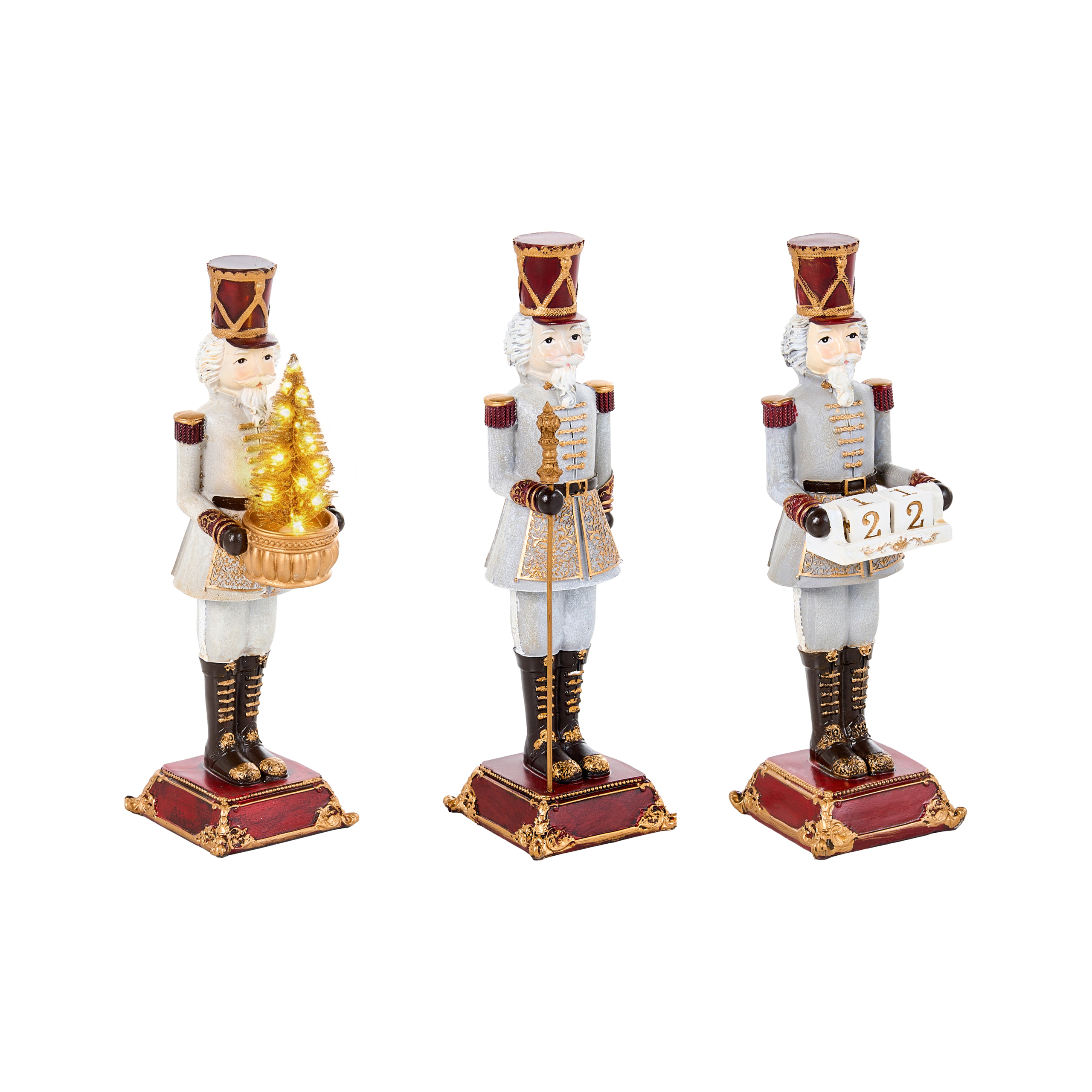 Sæt af 3 figurer LED PELLOSNIEMI 32 cm Nøddeknækker Multifarvet