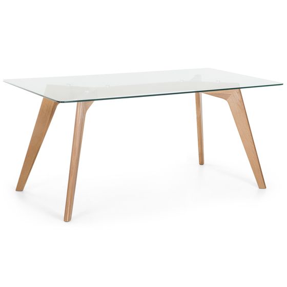 Spisebord HUDSON II Transparent 180 cm 90 cm Glas