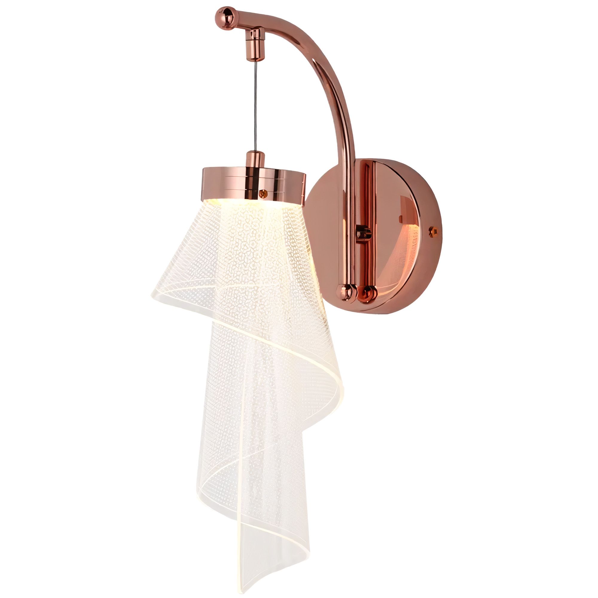 TOOLIGHT væglampe APP1766-1W Rosaguld 10x18x52cm