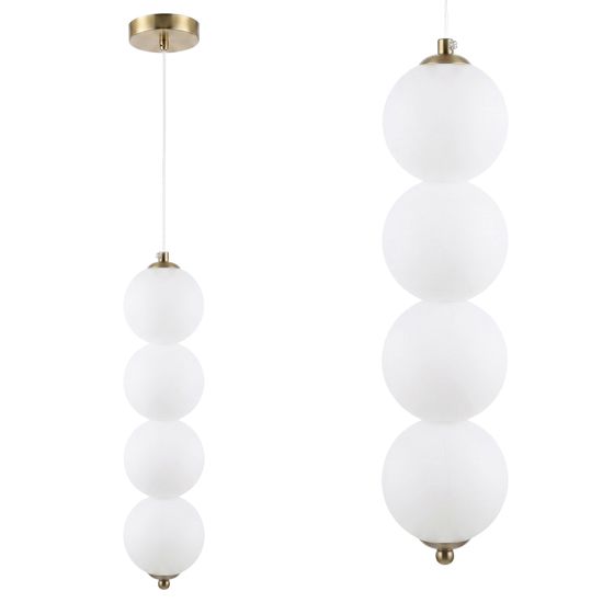 TOOLIGHT hængende loftlampe LHJ118-4CP LED Børstet guld 10x10x41cm