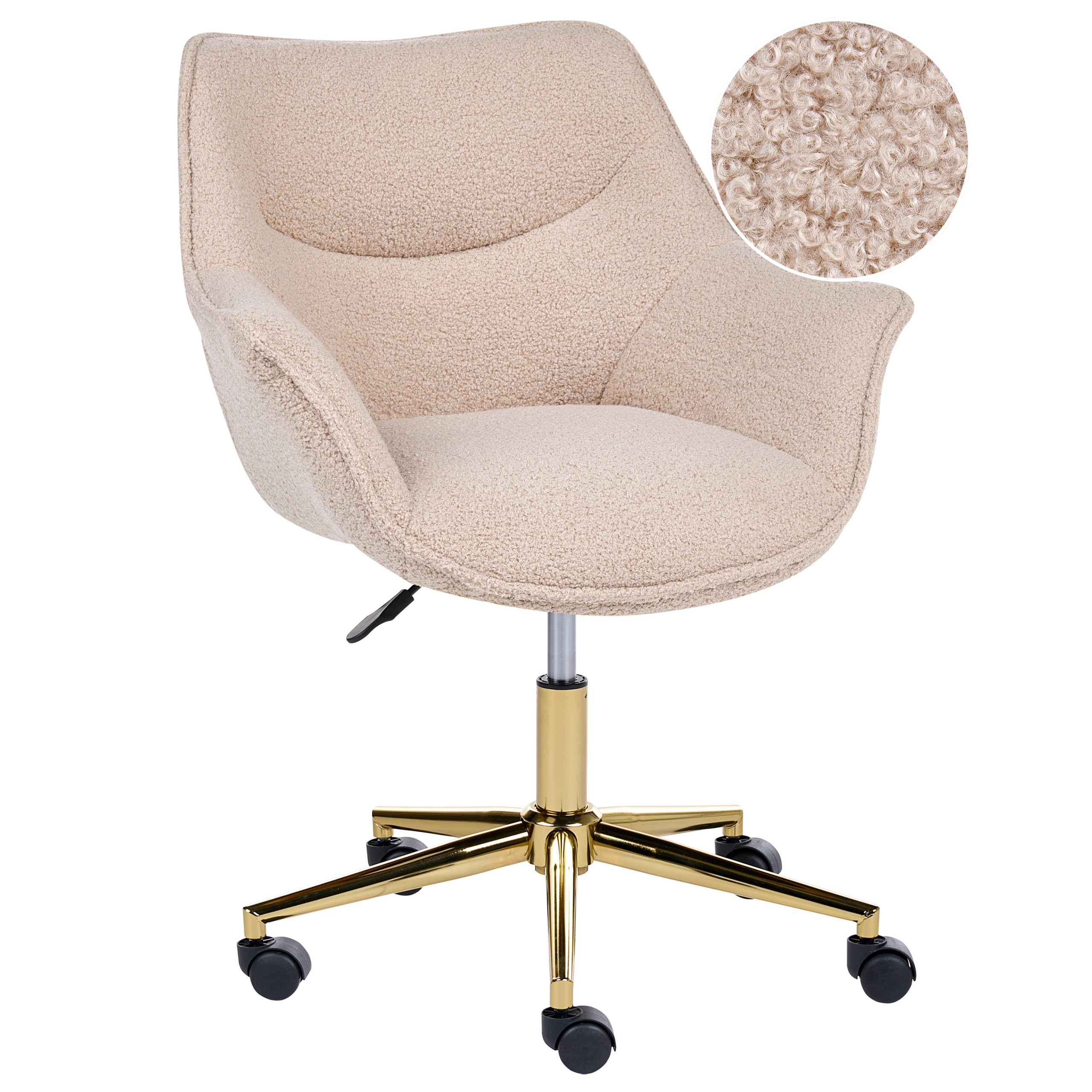 Skrivebordsstol ARDELLE Boucle Beige