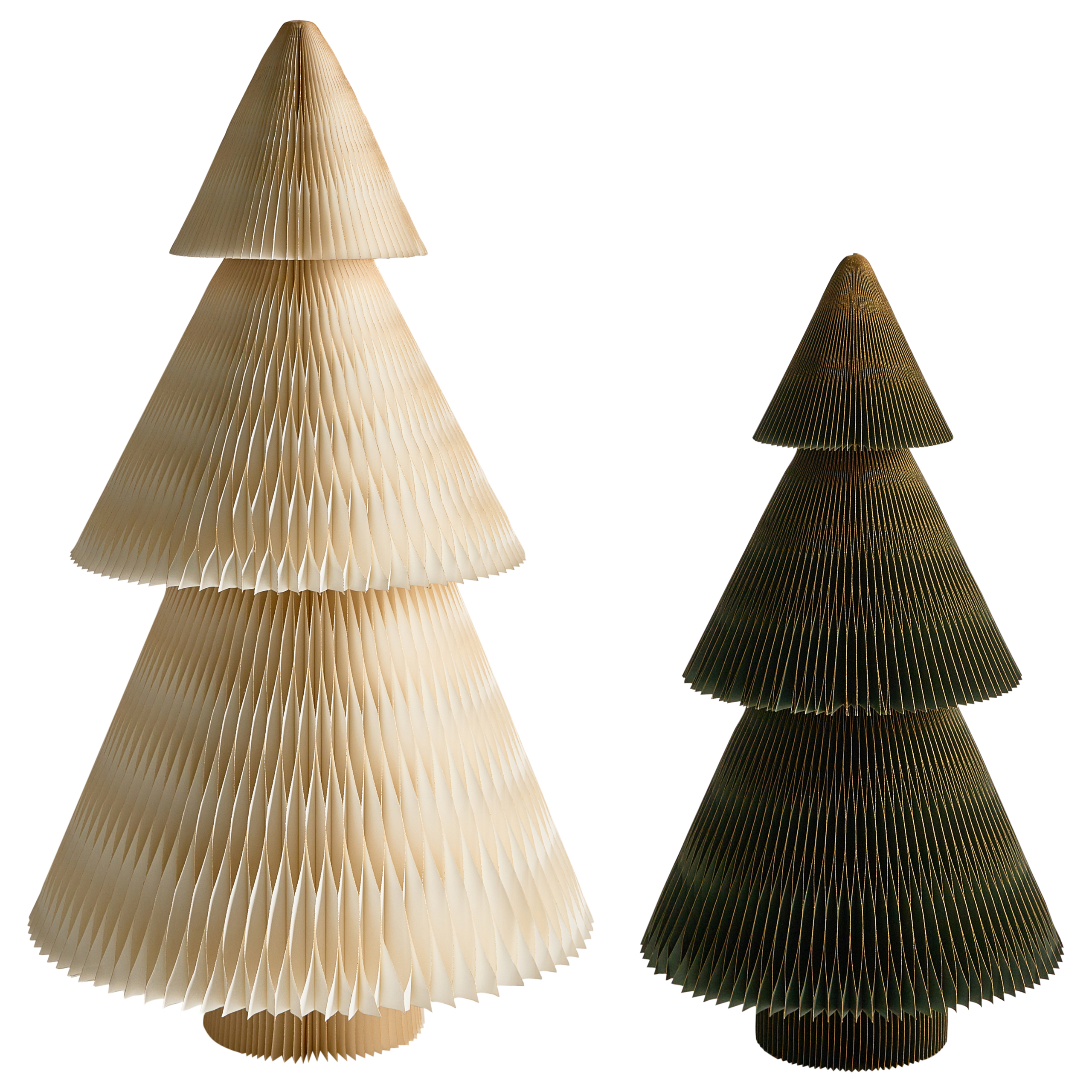 Sæt med 2 juledekorationer VEFSNA 90/122 cm Juletræ Beige/Grøn