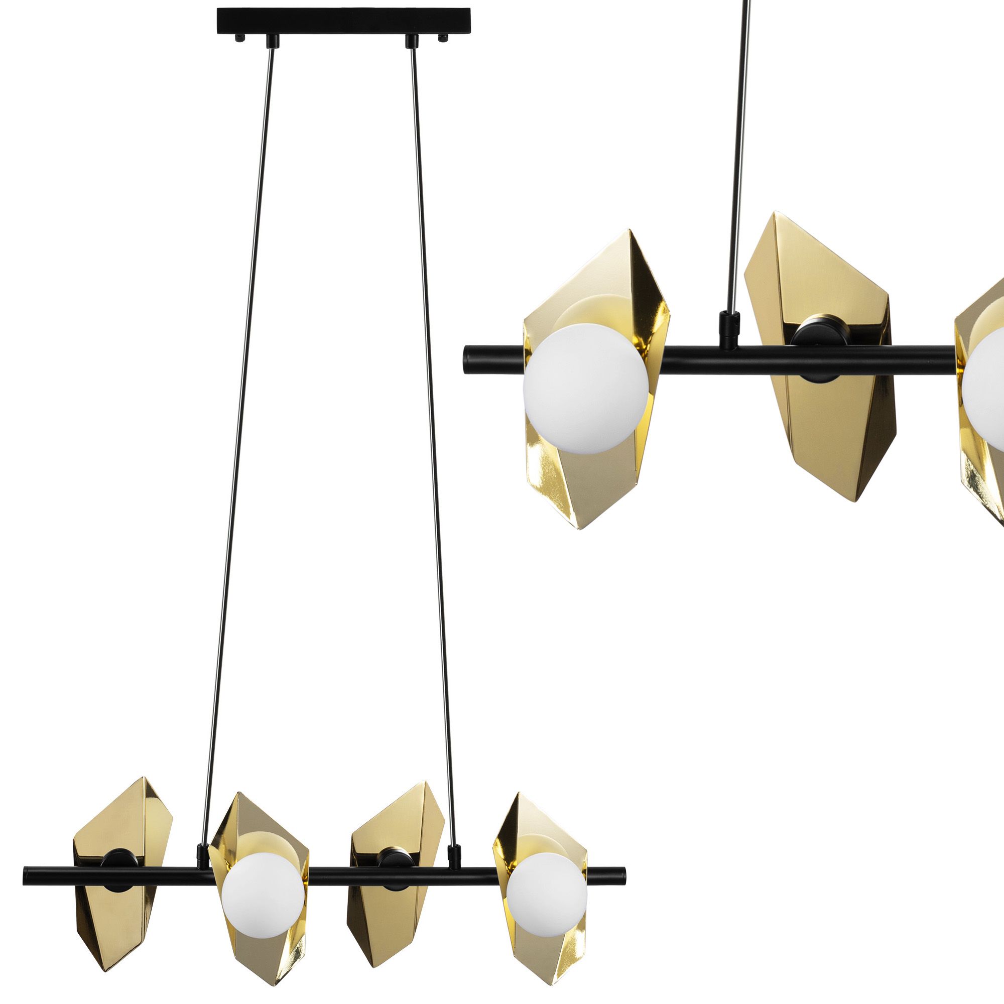 TOOLIGHT hængende loftlampe APP1412-CP Sort 61x24x20cm