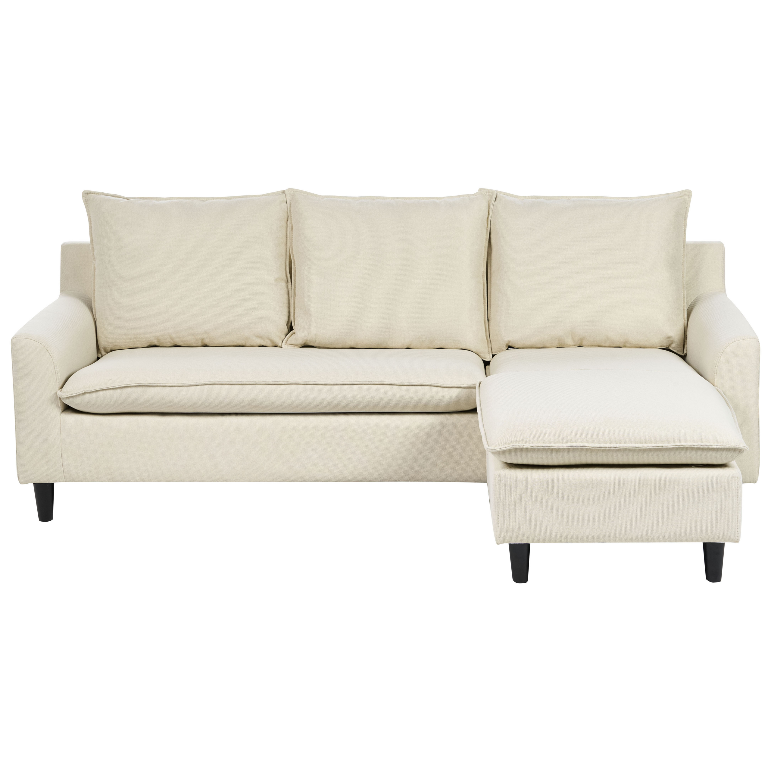 Hjørnesofa 3 personers ELVENES Beige Venstrevendt