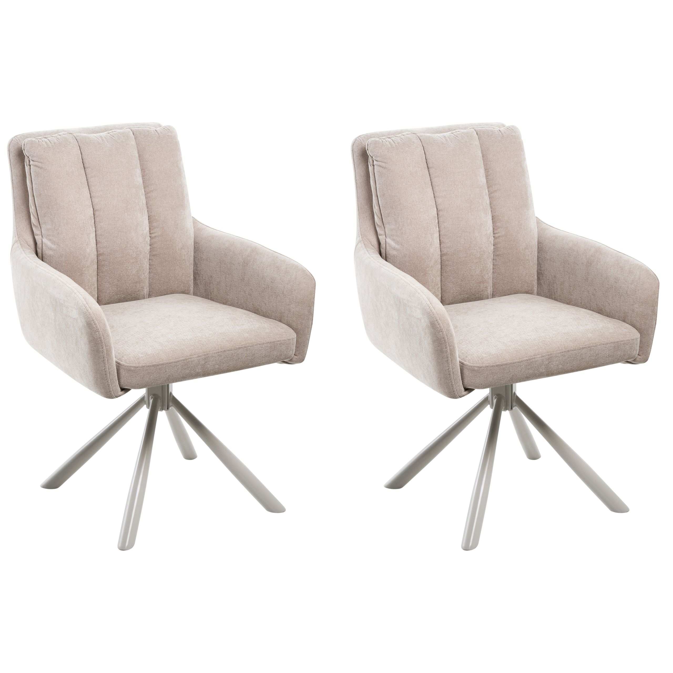 Sæt med 2 spisebordsstole SARDOAL Beige