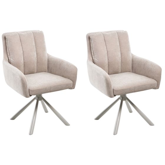Sæt med 2 spisebordsstole SARDOAL Beige