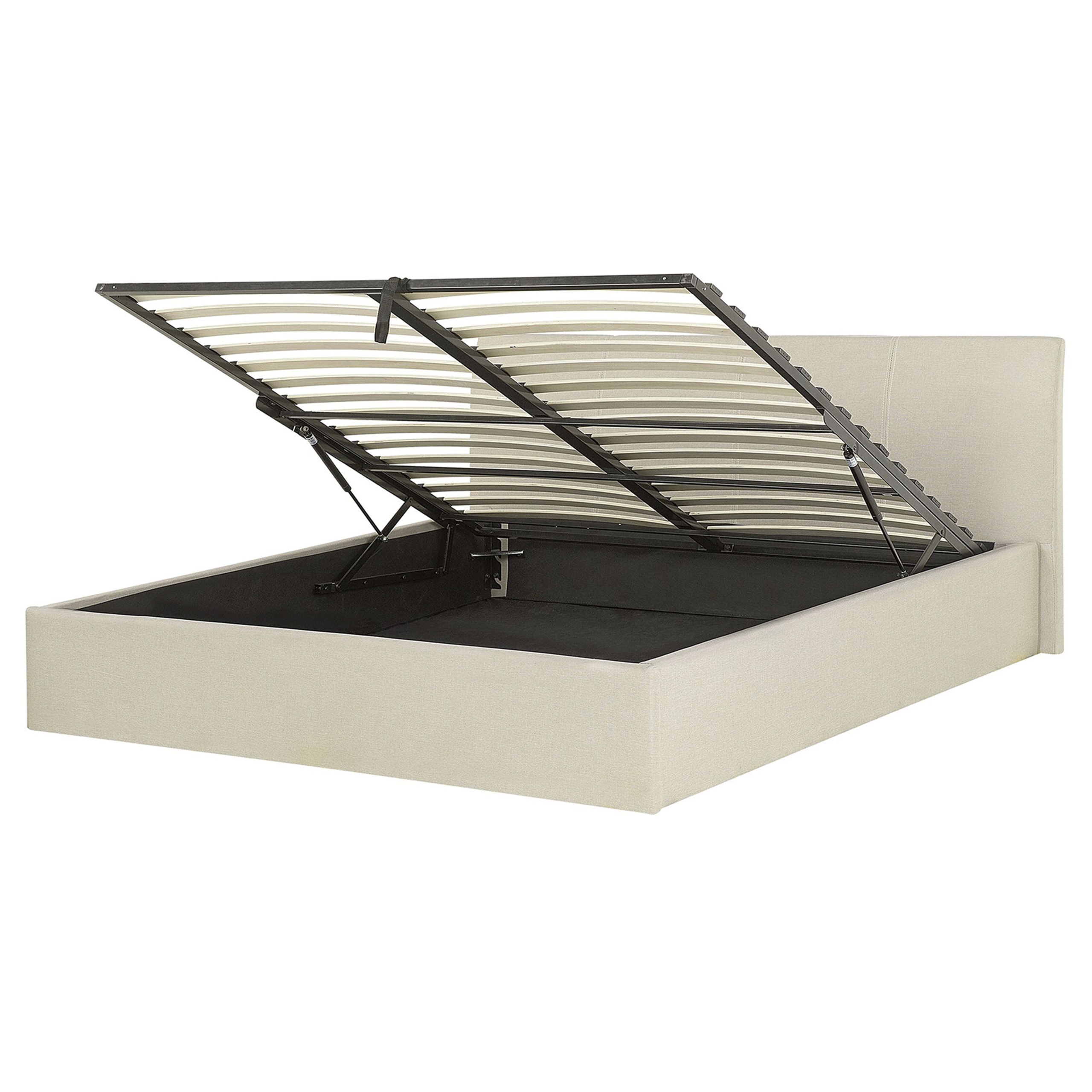 Seng med opbevaring ORBEY Lys Beige 160 x 200 cm